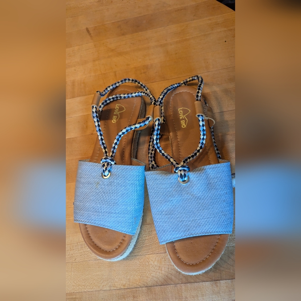 Summer chambray espadrilles